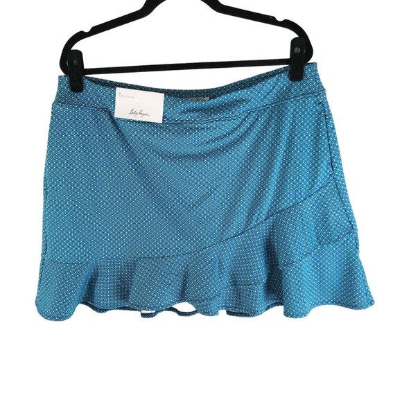 Lady Hagen Womens Ruffle Skort Blue Diamond Print Moisture-Wicking Size XL - Picture 2 of 5
